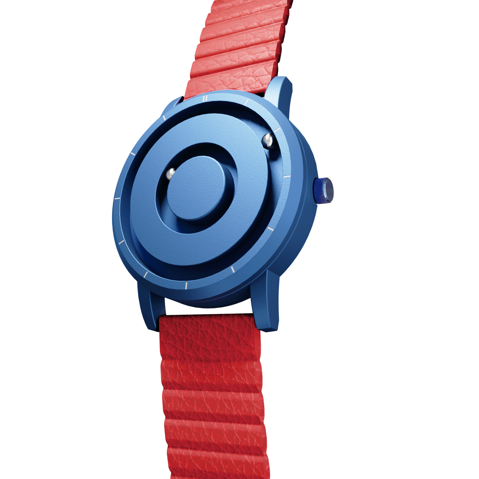 Jupiter Blue synthetic leather magnetic red
