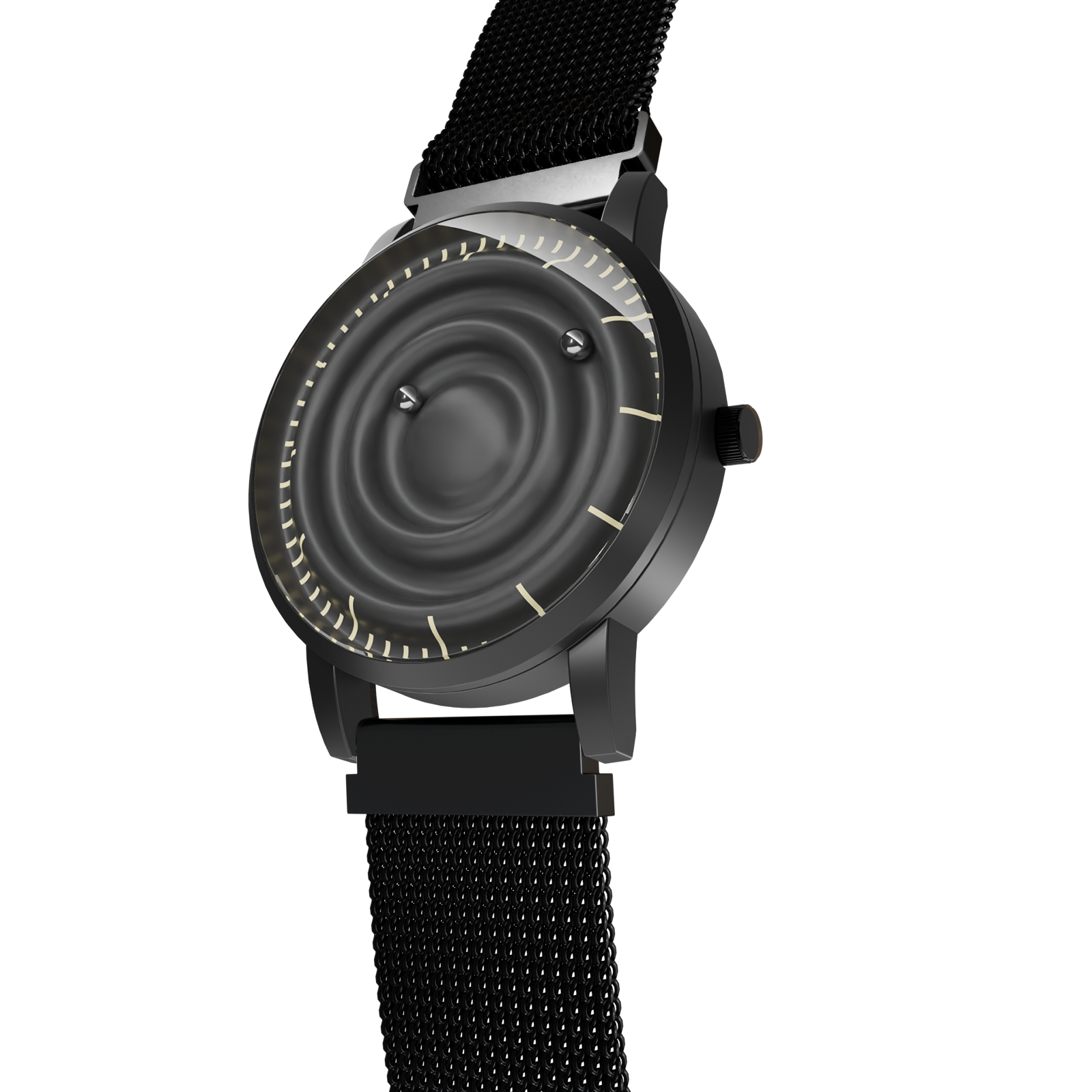 Wave Black mesh magnetic black