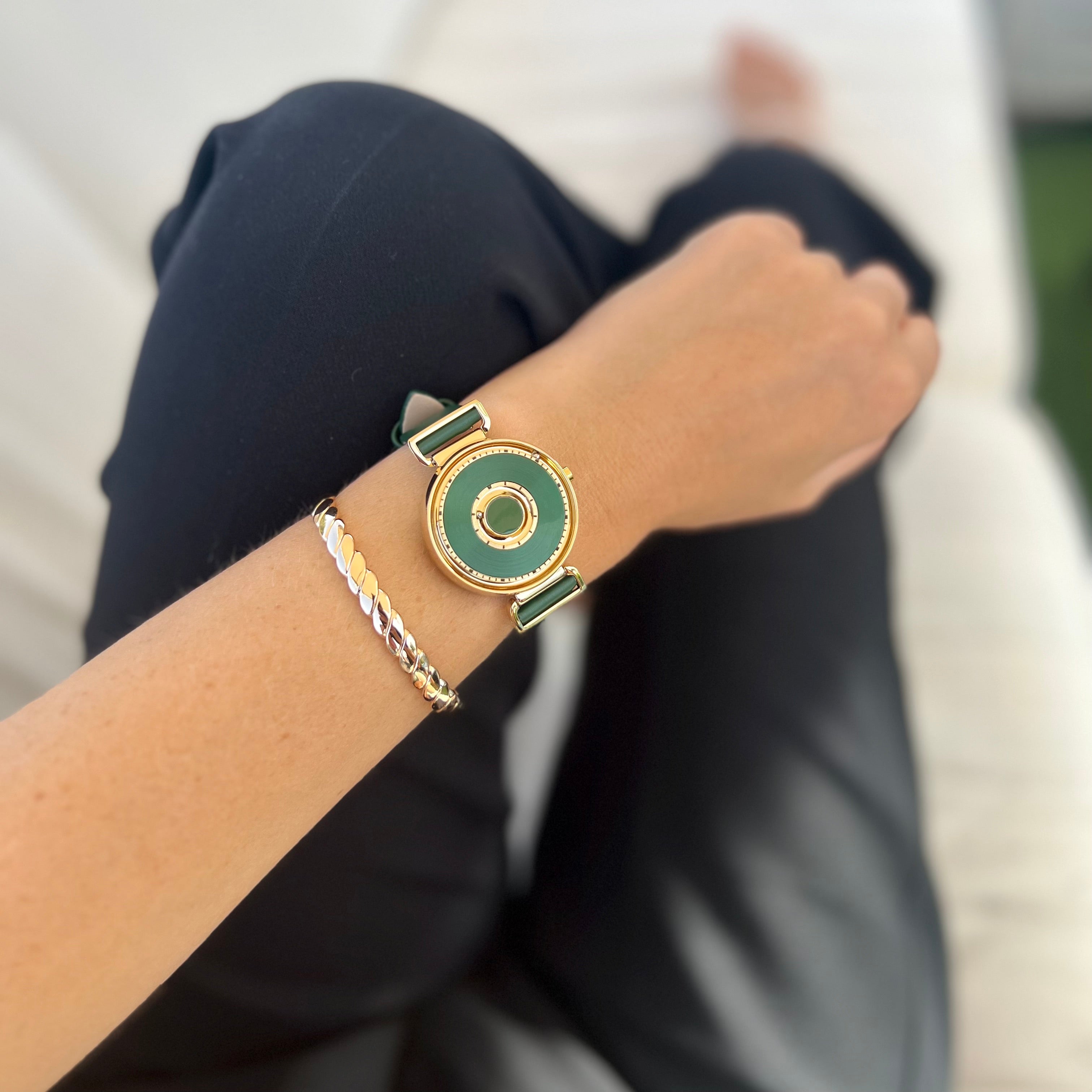 The most popular fashion watches in 2024 - Earth Gravity-Bella Gold Green
