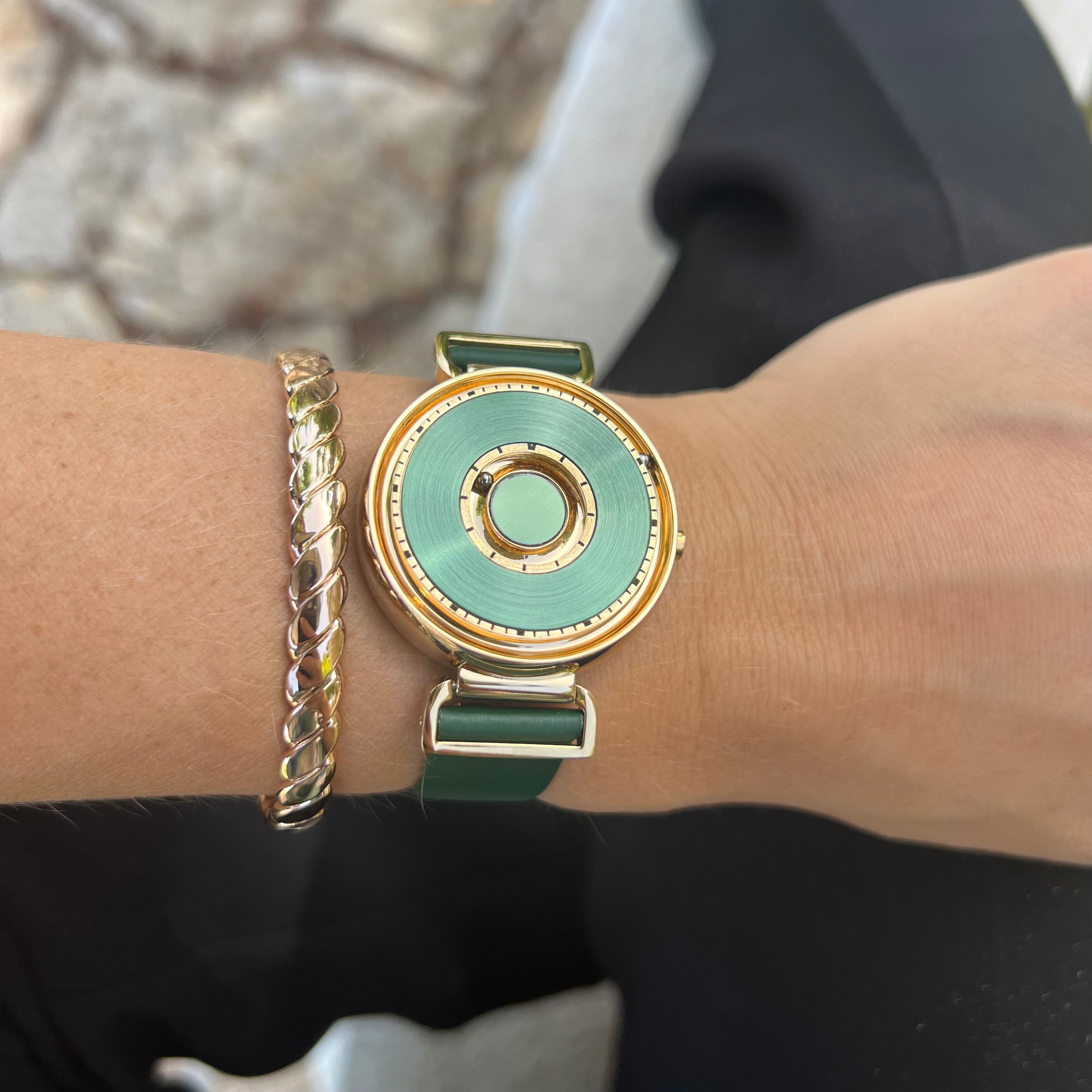 The most popular fashion watches in 2024 - Earth Gravity-Bella Gold Green